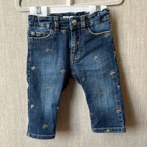 Bonpoint floral jeans size 6m